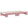 Sofá cama nido con colchón terciopelo rosa 90x200 cm de vidaXL, Camas y somieres - Ref: Foro24-3197090, Precio: 437,92 €, Des...