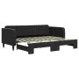 Sofá cama nido terciopelo negro 90x200 cm de vidaXL, Camas y somieres - Ref: Foro24-3197067, Precio: 247,67 €, Descuento: %