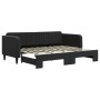 Sofá cama nido terciopelo negro 90x200 cm de vidaXL, Camas y somieres - Ref: Foro24-3197067, Precio: 252,60 €, Descuento: %