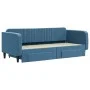 Sofá cama nido con cajones terciopelo azul 90x200 cm de vidaXL, Camas y somieres - Ref: Foro24-3197110, Precio: 287,94 €, Des...
