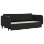 Sofá cama nido con cajones terciopelo negro 90x200 cm de vidaXL, Camas y somieres - Ref: Foro24-3197115, Precio: 291,84 €, De...