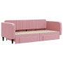 Trundle sofa bed with pink velvet drawers 90x200 cm by vidaXL, Beds and slatted bases - Ref: Foro24-3197114, Price: 300,46 €,...