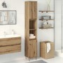 Armario de baño madera contrachapada roble artisan 30x30x190 cm