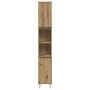 Armario de baño madera contrachapada roble artisan 30x30x190 cm