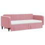 Sofá cama nido con cajones terciopelo rosa 90x200 cm de vidaXL, Camas y somieres - Ref: Foro24-3197138, Precio: 490,13 €, Des...