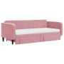 Trundle sofa bed with pink velvet drawers 90x200 cm by vidaXL, Beds and slatted bases - Ref: Foro24-3197138, Price: 473,75 €,...