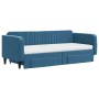 Trundle sofa bed with drawers blue velvet 90x200 cm by vidaXL, Beds and slatted bases - Ref: Foro24-3197134, Price: 476,55 €,...