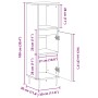 Armario de baño madera de ingeniería roble artisan 30x30x100 cm
