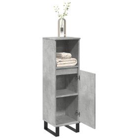 Armario de baño madera contrachapada gris hormigón 30x30x100 cm en Muebles de baño | Comprar online en Foro24
