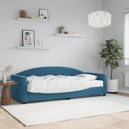 Schlafsofa mit blauer Samtmatratze 80x200 cm von vidaXL, Betten und Lattenroste - Ref: Foro24-3197269, Preis: 329,91 €, Rabat...