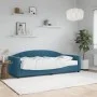 Sofá cama con colchón terciopelo azul 80x200 cm de vidaXL, Camas y somieres - Ref: Foro24-3197269, Precio: 323,83 €, Descuent...