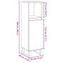 Armario de baño madera de ingeniería envejecida 30x30x100 cm