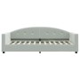 Sofa bed with light gray velvet mattress 90x200 cm by vidaXL, Beds and slatted bases - Ref: Foro24-3197277, Price: 299,95 €, ...