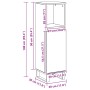 Armario de baño madera de ingeniería roble artisan 30x30x100 cm
