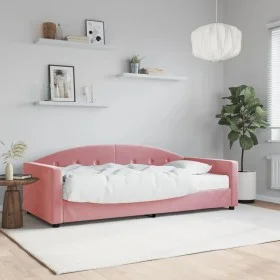 Schlafsofa mit rosa Samtmatratze 90x200 cm von vidaXL, Betten und Lattenroste - Ref: Foro24-3197280, Preis: 332,08 €, Rabatt: %