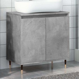 Armario de baño madera de ingeniería gris hormigón 58x33x60 cm en Muebles de baño | Comprar online en Foro24