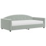 Sofa bed with light gray velvet mattress 100x200 cm by vidaXL, Beds and slatted bases - Ref: Foro24-3197284, Price: 342,08 €,...