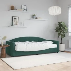 Sofa bed with dark green velvet mattress 80x200 cm by vidaXL, Beds and slatted bases - Ref: Foro24-3197272, Price: 309,14 €, ...