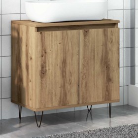 Armario de baño madera de ingeniería roble artisan 58x33x60 cm