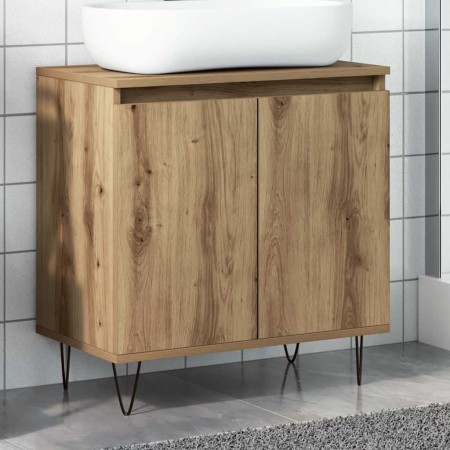 Armario de baño madera de ingeniería roble artisan 58x33x60 cm