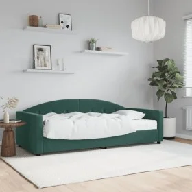 Schlafsofa mit dunkelgrüner Samtmatratze 90x200 cm von vidaXL, Betten und Lattenroste - Ref: Foro24-3197279, Preis: 333,55 €,...