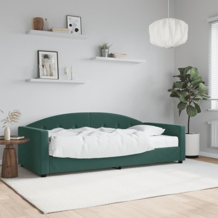 Schlafsofa mit dunkelgrüner Samtmatratze 90x200 cm von vidaXL, Betten und Lattenroste - Ref: Foro24-3197279, Preis: 312,48 €,...