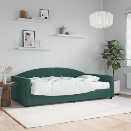 Schlafsofa mit dunkelgrüner Samtmatratze 100x200 cm von vidaXL, Betten und Lattenroste - Ref: Foro24-3197286, Preis: 341,83 €...