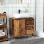 Armario de baño madera de ingeniería envejecida 65x33x60 cm