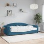 Schlafsofa mit blauer Samtmatratze 100x200 cm von vidaXL, Betten und Lattenroste - Ref: Foro24-3197283, Preis: 332,90 €, Raba...
