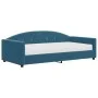 Schlafsofa mit blauer Samtmatratze 100x200 cm von vidaXL, Betten und Lattenroste - Ref: Foro24-3197283, Preis: 362,31 €, Raba...