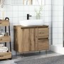 Mueble de lavabo madera de ingeniería roble artisan 65x33x60 cm
