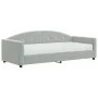 Sofa bed with light gray velvet mattress 90x190 cm by vidaXL, Beds and slatted bases - Ref: Foro24-3197290, Price: 320,96 €, ...