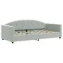 Sofa bed with light gray velvet mattress 90x190 cm by vidaXL, Beds and slatted bases - Ref: Foro24-3197290, Price: 320,96 €, ...