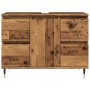Mueble de baño madera de ingeniería envejecida 80x33x60 cm