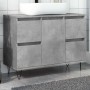 Mueble de baño madera de ingeniería gris hormigón 80x33x60 cm