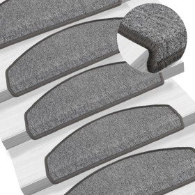 Felpudos para escaleras 15 unidades 65x24x4 cm Gris oscuro
