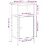 Mesita de noche madera de ingeniería roble artisan 41x31x80 cm