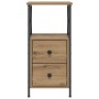 Mesitas noche 2 ud madera ingeniería roble artisan 34x35,5x70cm