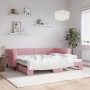 Sofá cama nido terciopelo rosa 90x200 cm de vidaXL, Camas y somieres - Ref: Foro24-3197774, Precio: 256,00 €, Descuento: %
