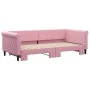 Sofá cama nido terciopelo rosa 90x200 cm de vidaXL, Camas y somieres - Ref: Foro24-3197774, Precio: 251,21 €, Descuento: %