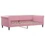 Sofá cama nido terciopelo rosa 90x200 cm de vidaXL, Camas y somieres - Ref: Foro24-3197774, Precio: 251,21 €, Descuento: %
