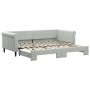 Light gray velvet trundle sofa bed 90x200 cm by vidaXL, Beds and slatted bases - Ref: Foro24-3197771, Price: 257,56 €, Discou...