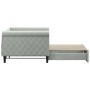 Light gray velvet trundle sofa bed 90x200 cm by vidaXL, Beds and slatted bases - Ref: Foro24-3197771, Price: 257,56 €, Discou...