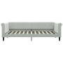 Light gray velvet trundle sofa bed 90x200 cm by vidaXL, Beds and slatted bases - Ref: Foro24-3197771, Price: 257,56 €, Discou...