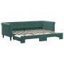Dark green velvet trundle sofa bed 80x200 cm by vidaXL, Beds and slatted bases - Ref: Foro24-3197766, Price: 251,24 €, Discou...