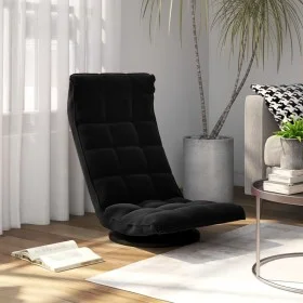 Silla de suelo giratoria de terciopelo negro de vidaXL, Sillas de suelo - Ref: Foro24-336570, Precio: 106,56 €, Descuento: %