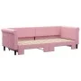 Sofá cama nido terciopelo rosa 80x200 cm de vidaXL, Camas y somieres - Ref: Foro24-3197767, Precio: 245,18 €, Descuento: %