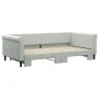 Ausziehbares Schlafsofa aus hellgrauem Samt, 100 x 200 cm von vidaXL, Betten und Lattenroste - Ref: Foro24-3197778, Preis: 26...