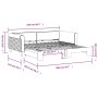 Ausziehbares Schlafsofa aus hellgrauem Samt, 100 x 200 cm von vidaXL, Betten und Lattenroste - Ref: Foro24-3197778, Preis: 26...