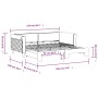 Black velvet trundle sofa bed 90x190 cm by vidaXL, Beds and slatted bases - Ref: Foro24-3197786, Price: 248,64 €, Discount: %